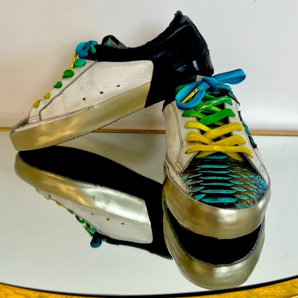 One of a Kind Python Skin Golden Goose Super Stars EU 39
